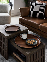 Next Brown Dark Bronx Wood Decorative Tray with Small and Large Sizes- Buy online at McGrocer