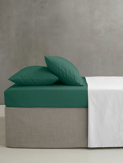 Next Catherine Lansfield Dark Green Easy Care Percale Fitted Sheet- Buy online at McGrocer