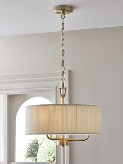 Next Yale White 3 Light Chandelier- Buy online at McGrocer