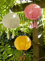 Next Lights4fun Set of 3 Tassel Solar Hanging Lanterns- Buy online at McGrocer