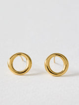Next Oliver Bonas Eden Gold Tone Waterproof Circle Stud Earrings- Buy online at McGrocer
