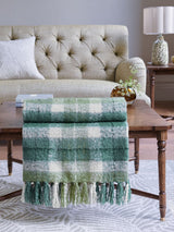 Next Nina Campbell Teal Check Brushed Throw- Buy online at McGrocer