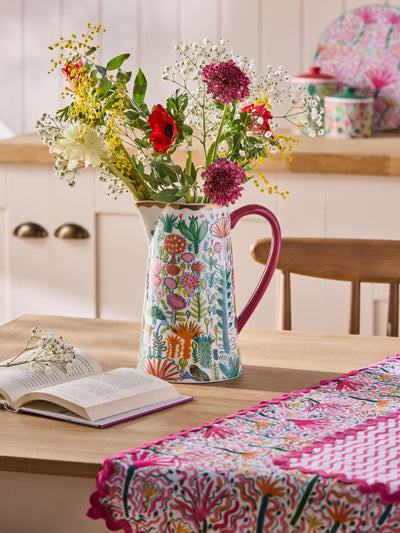 Next Lucy Tiffney Pink Floral Animal Ceramic Jug Vase- Buy online at McGrocer