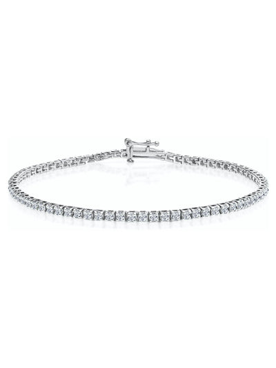 Next The Diamond Store Lab Diamond Tennis Bracelet Sterling Silver 18.5cm- Buy online at McGrocer