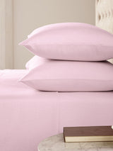 Next Helena Springfield Baby Pink Supersoft 100% Brushed Cotton Flat Bed Sheet- Buy online at McGrocer
