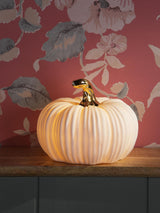 Next Medium White Ceramic Light-Up Pumpkin Decoration- Buy online at McGrocer