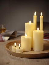 Next Lumineo Cream Set of 7 LED Pillar Candles- Buy online at McGrocer