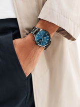 Next Silver/Dark Blue Bracelet Chronograph Watch- Buy online at McGrocer