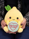 Swizzels Love Hearts lemon plush toy 14cm, UK version