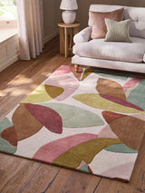 Next Multi Abstract Leaf Wool Rug- Buy online at McGrocer
