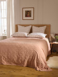 Secret Linen Store Pink Milo Quilted Throw 230x260cm, imported from the UK
