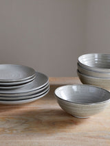 Next Nkuku Grey Valinha 12-Piece Earthenware Dinnerware Set- Buy online at McGrocer