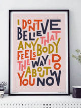 Next Sketchbook Design Multi Wonderwall Typography Framed Wall Art Print- Buy online at McGrocer