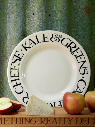 Next Emma Bridgewater Cream Black Toast Veggies Large Dinner Plate 10.5 Inch- Buy online at McGrocer