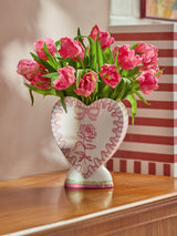 Next Cath Kidston Pink Heart Shaped Ceramic Vase 21cm- Buy online at McGrocer