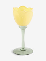Next Yellow Glass Tulip Tea Light Holder- Buy online at McGrocer