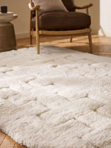 Next Light Natural Carved Geo Shaggy Rug- Buy online at McGrocer