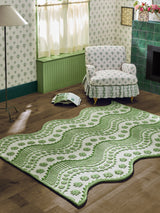 Next Cath Kidston Green Spitalfields Wiggle Wool Tufted Rug- Buy online at McGrocer