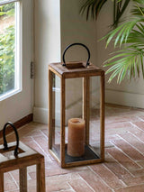 Next Gallery Home Brown Mango Wood Manor Small Lantern- Buy online at McGrocer