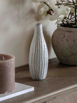 Next Gallery Home Grey Tall Ceramic Beaded Vase 28.5cm- Buy online at McGrocer