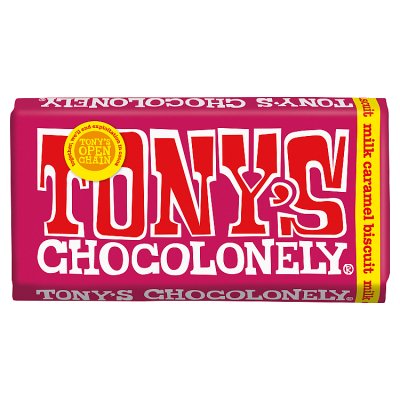 waitrose Tony's Chocolonely Milk Caramel Biscuit Chocolate Bar 180g- Buy online at McGrocer