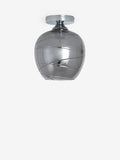 Smoke Grey Drizzle Flush Ceiling Light with hand drizzled glass, imported from the UK