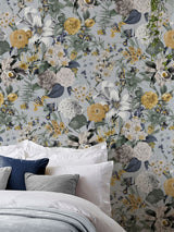 Next Graham & Brown Sky Blue Glasshouse Wallpaper Sample- Buy online at McGrocer