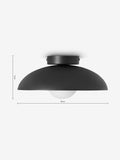 MADE.COM Black Malta bathroom flush ceiling light, UK version