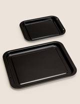 M&S 2-Pack Vitreous Enamel Oven Trays Baking Trays- Buy online at McGrocer