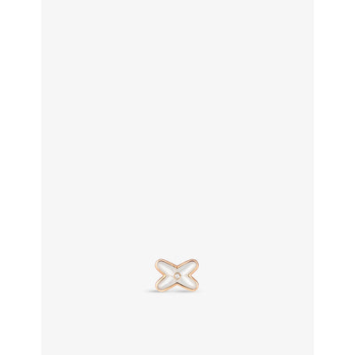 selfridges Chaumet Jeux de Liens 18ct Rose-Gold 0.005ct Diamond and Mother-of-Pearl Single Earring- Buy online at McGrocer