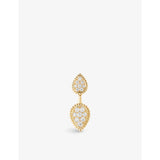 selfridges Boucheron Serpent Bohème 18ct Yellow Gold 0.49ct Diamond Single Stud Earring 9mm- Buy online at McGrocer