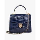 selfridges Aspinal of London Mayfair Midi Croc-Embossed Leather Cross-Body Bag- Buy online at McGrocer