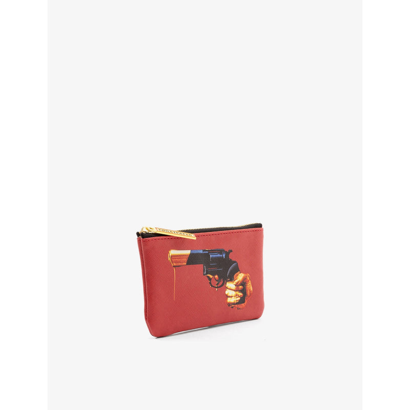 Seletti coin bag with Revolver print (British brand)