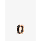 selfridges Bvlgari B.zero1 18ct Rose-Gold and Ceramic Ring- Buy online at McGrocer