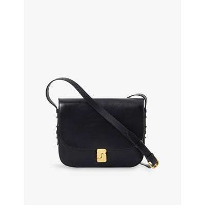 selfridges Soeur Belissima Maxi Branded-Buckle Leather Cross-body Bag- Buy online at McGrocer