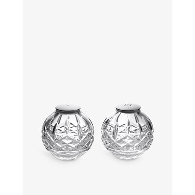 selfridges Waterford Lismore Sphere Crystal Glass Salt and Pepper Set- Buy online at McGrocer