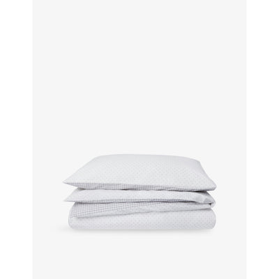 selfridges The Little White Company Star-Print Reversible Double Cotton Bedding Set- Buy online at McGrocer