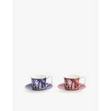 selfridges Wedgwood Renaissance Patterned Bone China Teacup and Saucer Set of 2 250ml- Buy online at McGrocer
