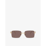 selfridges Cartier CT0545S Rectangle Rimless Metal Sunglasses- Buy online at McGrocer