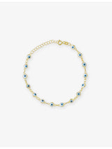 selfridges Ece London The Nazar II 22ct Yellow Gold Vermeil Chain Bracelet- Buy online at McGrocer