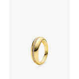 selfridges Sif Jakobs Palermo 18ct Yellow Gold Plated Sterling Silver and Cubic Zirconia Ring- Buy online at McGrocer