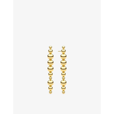selfridges Sif Jakobs Bormio Lungo 18ct Yellow Gold-Plated Sterling-Silver Drop Earrings- Buy online at McGrocer