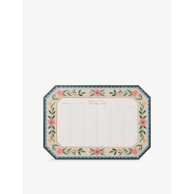 selfridges Rifle Paper Aster Weekly Desk Pad 25cm x 17cm- Buy online at McGrocer