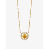 selfridges Astley Clarke November Birthstone 14ct Yellow Gold Citrine and 0.08ct Lab-Grown Diamond Pendant Necklace- Buy online at McGrocer