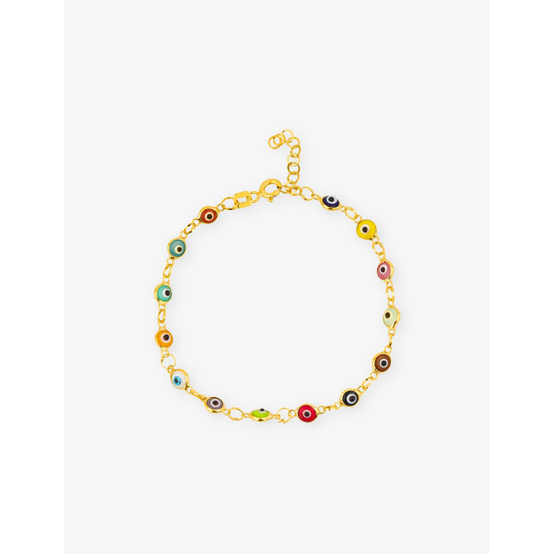 Ece London gold vermeil evil eye bracelet, imported from the UK