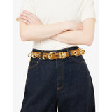 Revenge suede belt with ring details, 2.5cm wide - British product