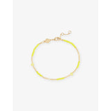 selfridges ANNI LU Clemence 18ct Gold-Plated Brass and Jade Glass Bead Bracelet, 16.5-18.5cm- Buy online at McGrocer