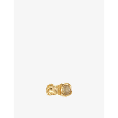 selfridges Simuero Vera 18ct Yellow Gold-Plated Sterling-Silver Ring- Buy online at McGrocer