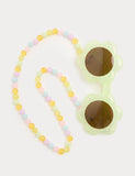 Kids flower sunglasses with beaded chain, UK version