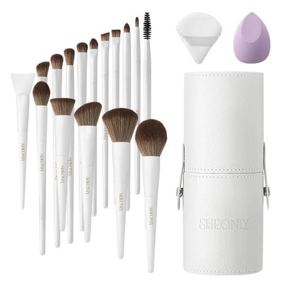 Superdrug Livingandhome 16pcs Professional Makeup Brush Set- White- Buy online at McGrocer